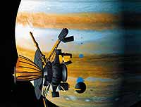 АМС «Галилео» проходит перед Юпитером