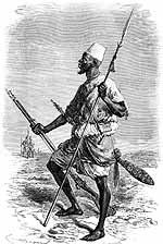 Воин племени Талибе (Судан)