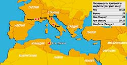 Некоторые из крупнейших и наиболее сохранившихся амфитеатров Римской империи