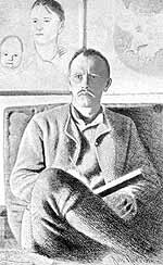 Нансен в своей каюте перед началом путешествия. 13 февраля 1895г.